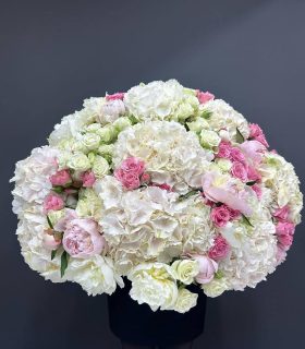Bouquet of hydrangeas and roses 125$ 12500