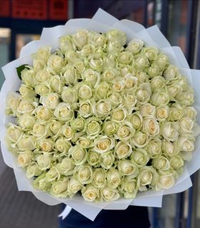 Premium 101 white roses bouquet 30000 320$